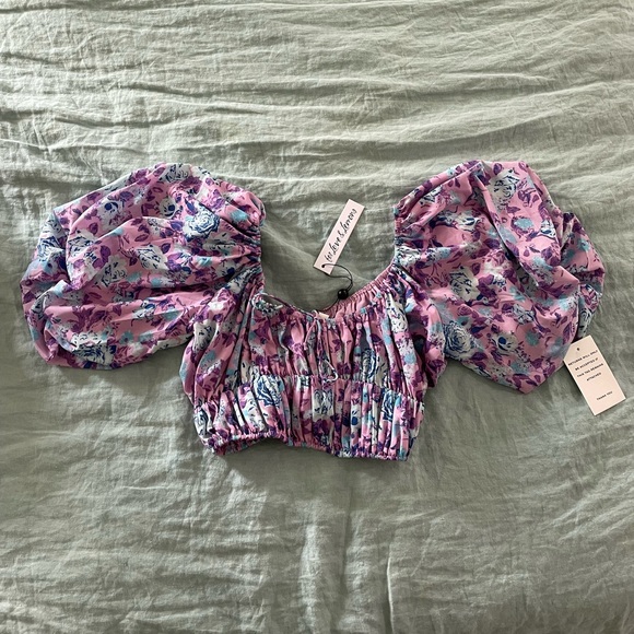 NWT For Love and Lemons Belize crop top - Picture 4 of 7